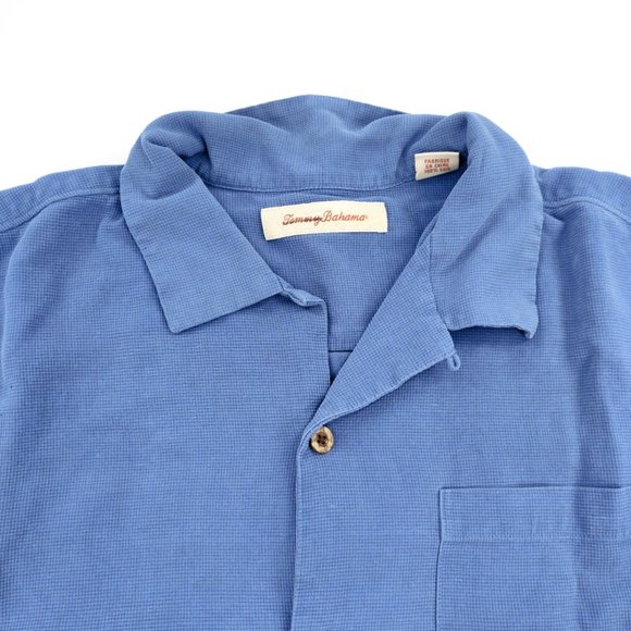 Tommy Bahama Button Shirt Men's Large Blue Relaxed - Picture 2 of 11